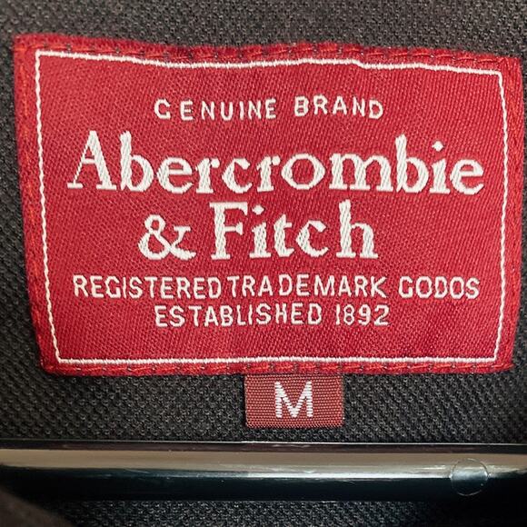 Abercrombie & Fitch Black Multicolored Stripe Muscle Collared Polo Shirt Top | M - Picture 2 of 11